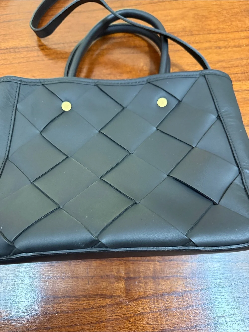 Nisolo handwoven carry-all satchel black